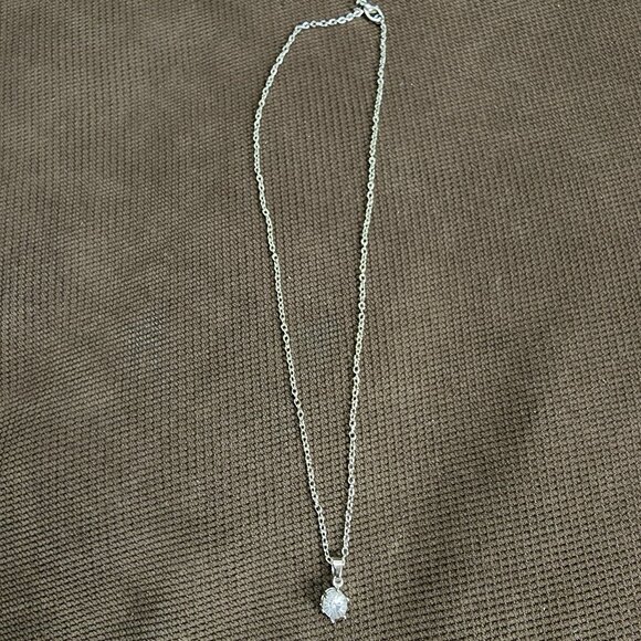 Amazon Hexagonal Zirconia Pendant Necklace - Picture 4 of 15